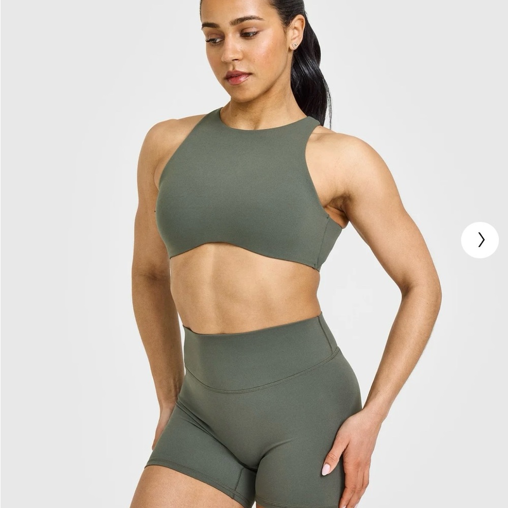 Oner Active SoftMotion Dark Khaki High Neck Bra